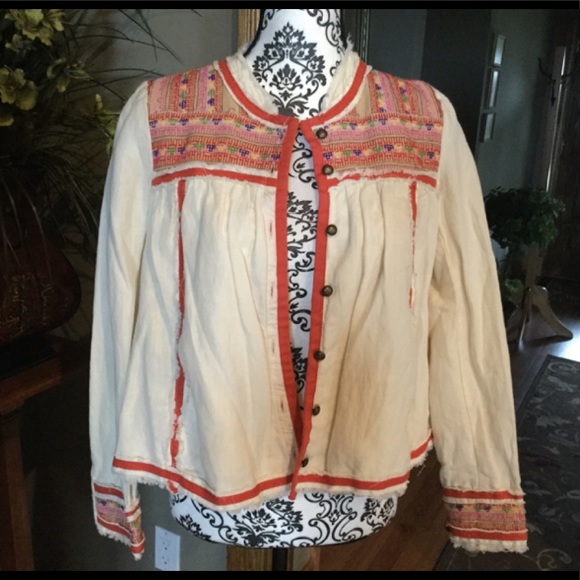 Free People Jackets & Blazers - Free People Embroidered Jacket